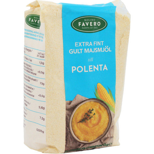 Favero Extra fint gult majsmjöl 1kg