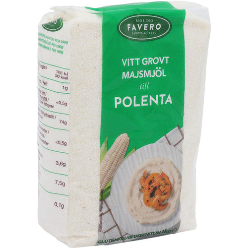 Favero Vitt grovt majsmjöl 1kg