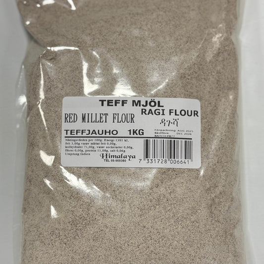 Himalaya Teffmjöl / Ragi Flour / Red Millet Flour 1 KG
