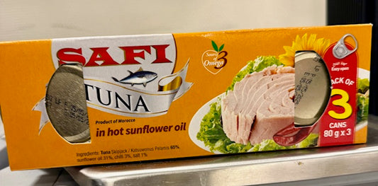 SAFI TONFISK HOT I OLJA 3X80 240G