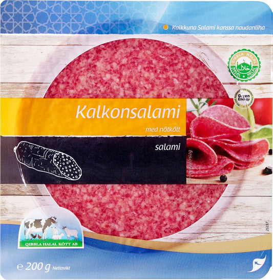 Qibbla Halal Skivad kalkonsalami 200g