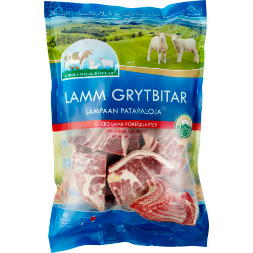 Qibbla Halal Lamm grytbitar Fryst 109 kr/kg