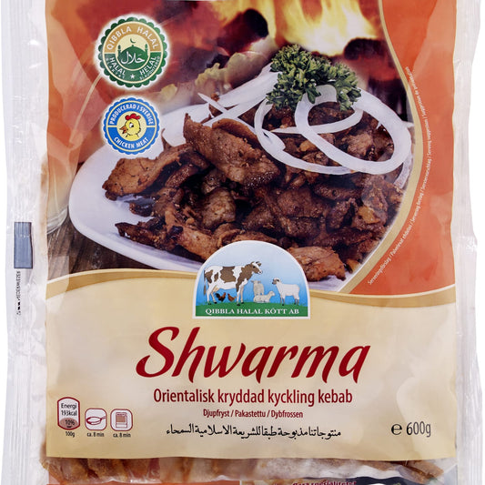 Qibla Halal kyckling Shawrma Fryst 600g