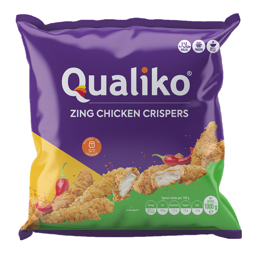 Qualiko Halal Crispy Hot Chicken Wing Fryst 1kg
