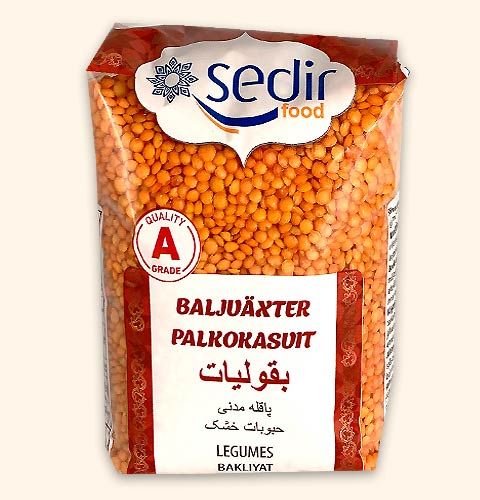 Sedir Röda Linser 800gr