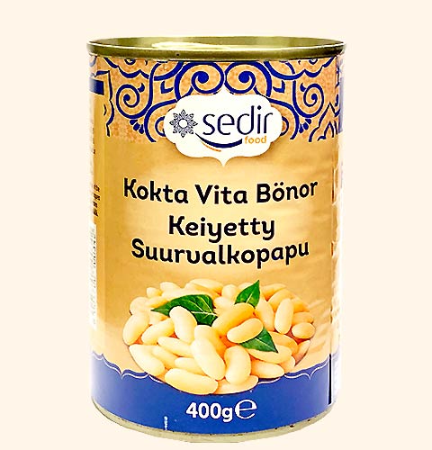 Sedir Vitabönor i Burk 400g