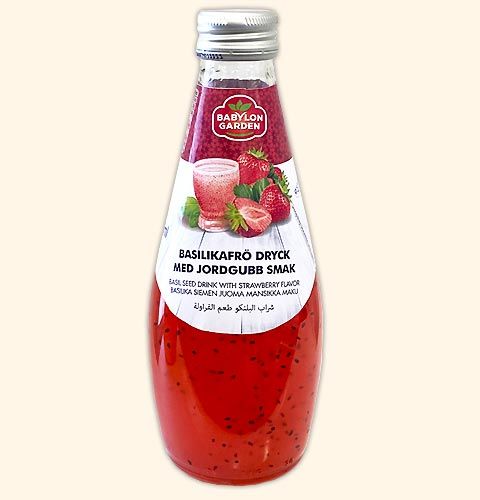Babylon Garden basilikafrö med jordgubb smak 290ml